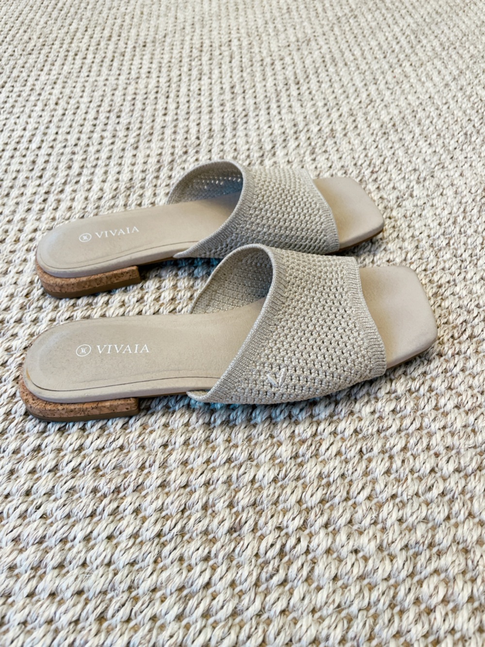 Vivaia Wide Band Slide Marianna Sandals Size 36 6 Beige Tan - Picture 7 of 9